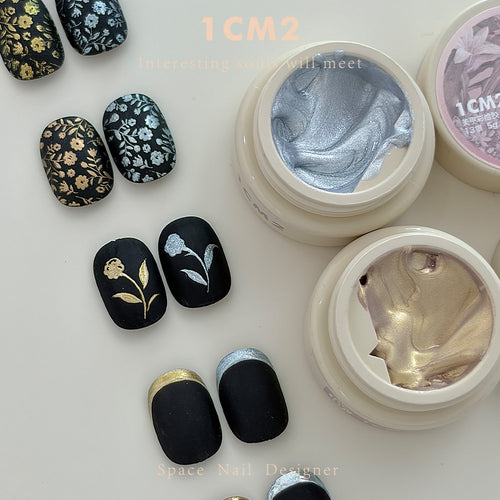 9月團購 - 1CM2 - 免洗彩繪膠 金 銀