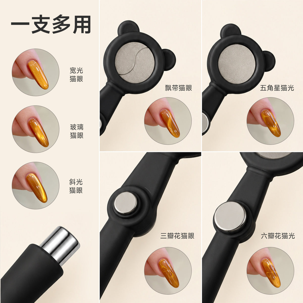 9月團購 - 花校長 - 七合一小熊貓眼磁鐵