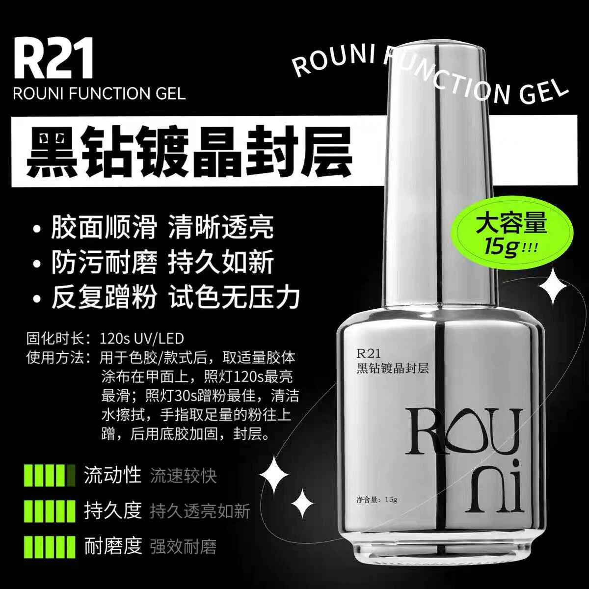 Rouni 柔倪 - 黑鑽鍍晶封層 蹭粉封層
