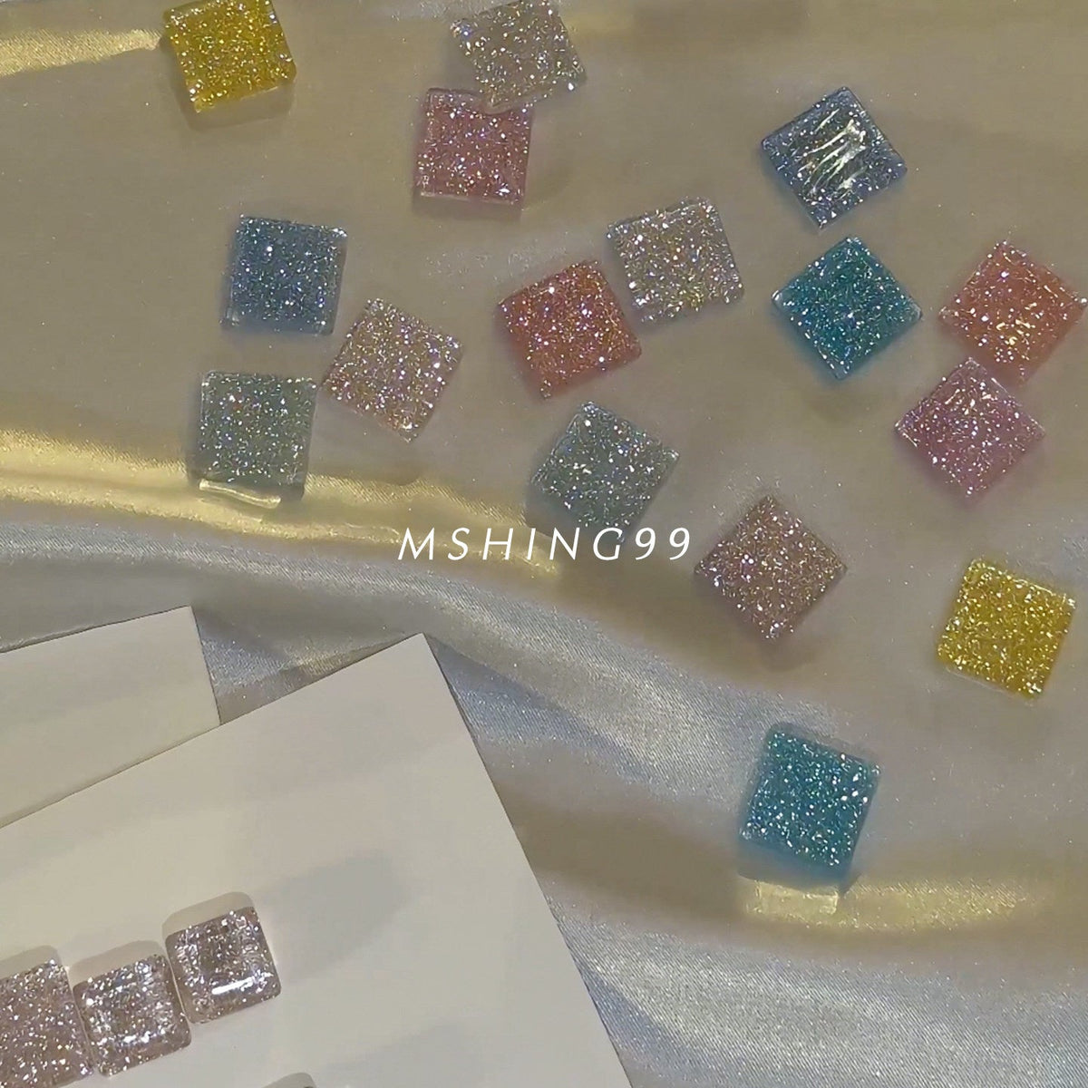 MSHING99 魅萱 - 珠簾高光碎鑽膠 八色小套膠 - - Aria.D